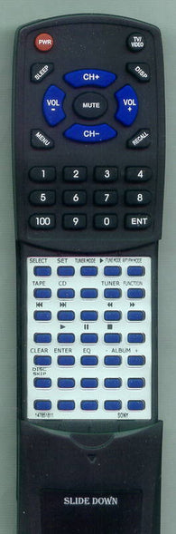 SONY HCDGX555 Replacement Remote