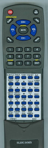 SONYINSERT 147872211 Replacement Remote