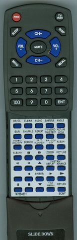 SONY RT147884331 Replacement Remote