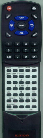 SONY RT147910512 Replacement Remote