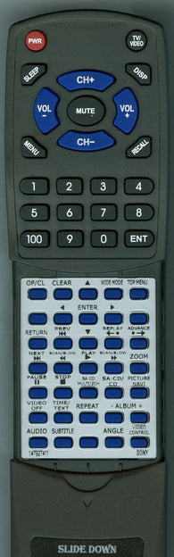 SONY DVP-NS3100ES Replacement Remote