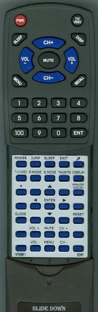 SONY KD27FS130 Replacement Remote
