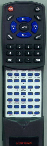 SONY KDL52WL130 Replacement Remote