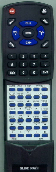 SONY DAVHDX475 Replacement Remote
