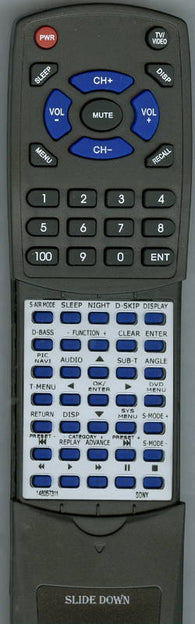 SONY DAVHDX578W Replacement Remote