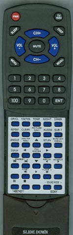 SONY RT148074211 Replacement Remote