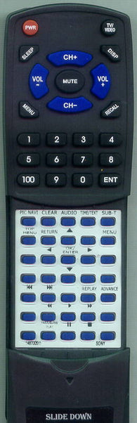 SONY DVP-SR101P Replacement Remote