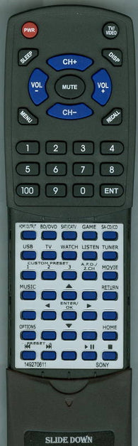 SONY STRDN850 STR-DN850 Replacement Remote