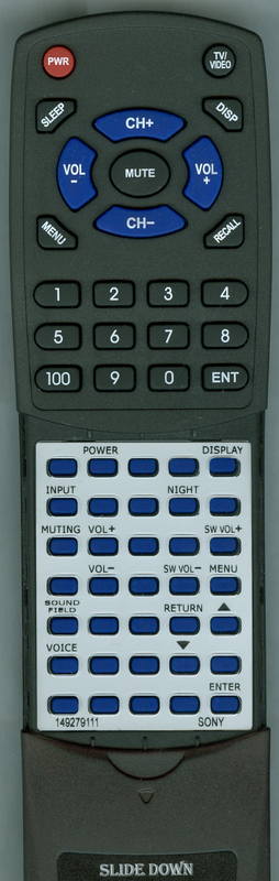 SONY RT149293011 Replacement Remote Control