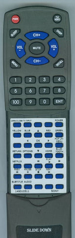 SONY 1 493 105 11 Replacement Remote