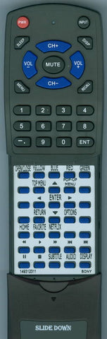 SONY BDPS3700 Replacement Remote