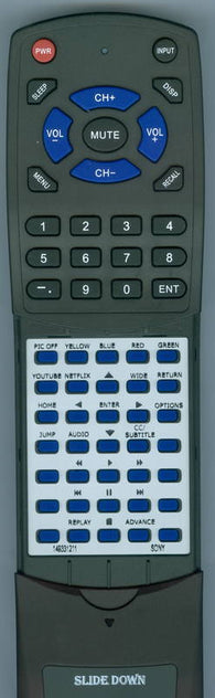 SONY KD-49X720E Replacement Remote