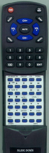 ONKYO 24140373 Replacement Remote