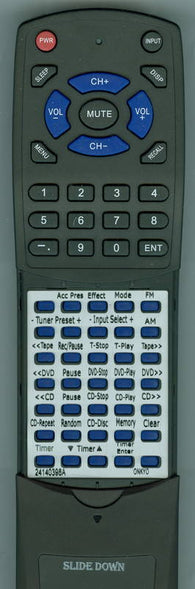 ONKYO 24140398A Replacement Remote