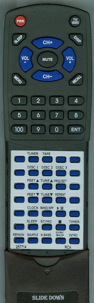 RCA 257714 Replacement Remote