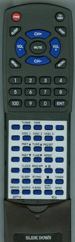 RCA 257714 Replacement Remote