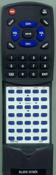 ACER 25.M04V7.002 Replacement Remote