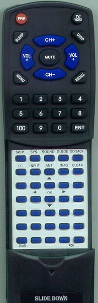 RCA J12H770GUEST Replacement Remote