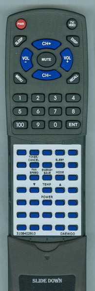 DAEWOO RT3108402910 Replacement Remote