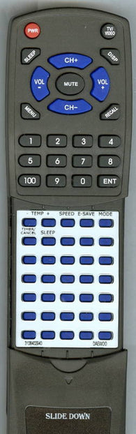 DAEWOO RT3108402940 Replacement Remote