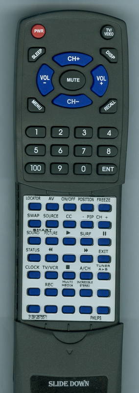 MAGNAVOX RT313912875571 Replacement Remote Control - Thumbnail 3