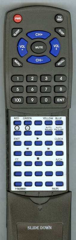 PHILIPS 27PS50B121 Replacement Remote Control