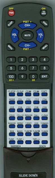 DENONINSERT RT3990838004 Replacement Remote