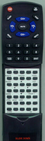 NEC 3S120052 Replacement Remote