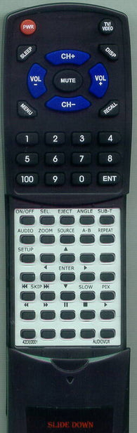 AUDIOVOX PROV710 Replacement Remote