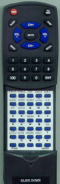 AUDIOVOX HRDV700M MASTER Replacement Remote
