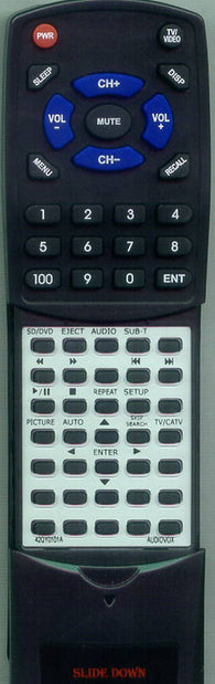 AUDIOVOX RT42QY0101A Replacement Remote