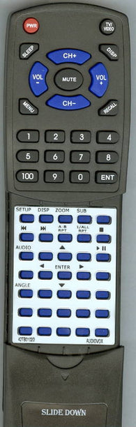 AUDIOVOX RT42TB0102D Replacement Remote