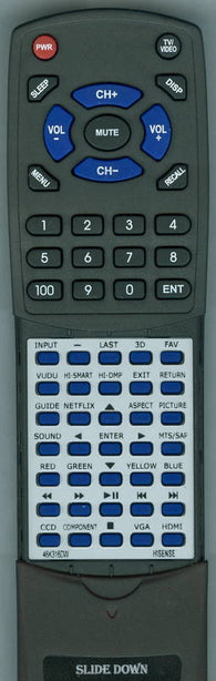 HISENSE RT46K316DW Replacement Remote
