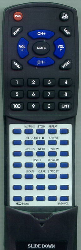 MAGNAVOX RT482221810368 Replacement Remote Control