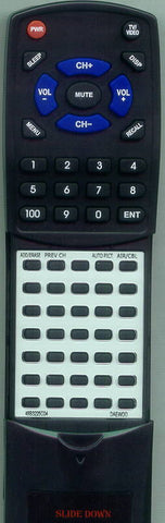 DAEWOO DTQ14N2FCW Replacement Remote
