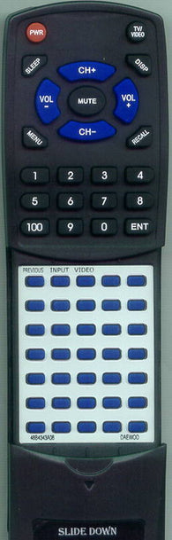 DAEWOO DTQ14V1FS Replacement Remote