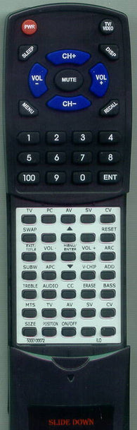 TATUNG V27DMBXU12 Replacement Remote
