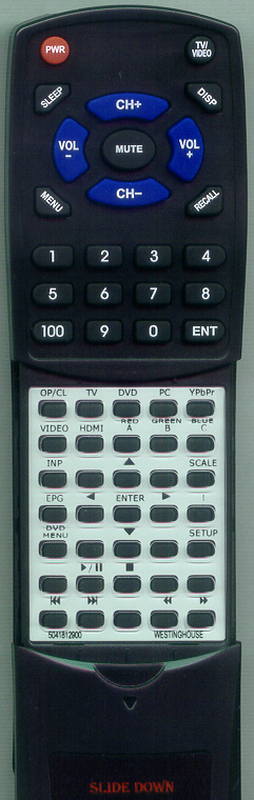 WESTINGHOUSE SK32H570D Replacement Remote Control