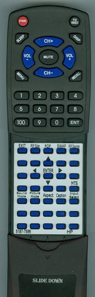 HP 5187-7586 Replacement Remote