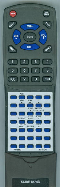 HITACHI VMH835LA Replacement Remote