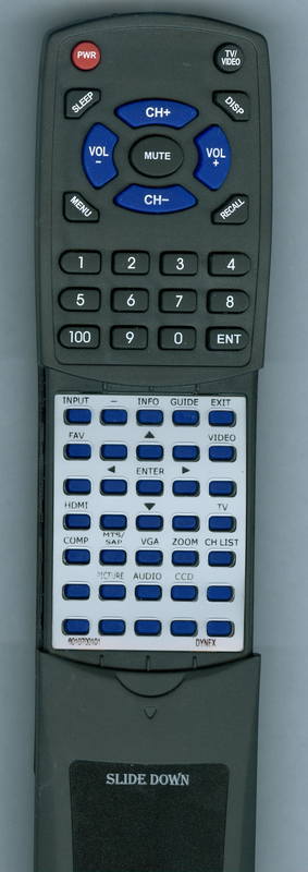 DYNEX RC-701-0A Replacement Remote Control - Thumbnail 3