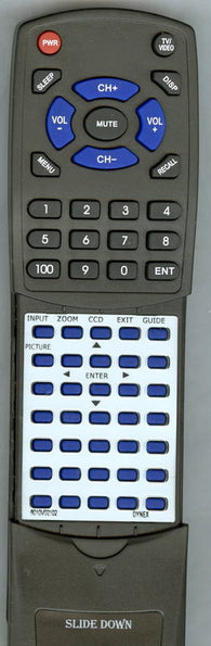 DYNEX 6010V02102 Replacement Remote