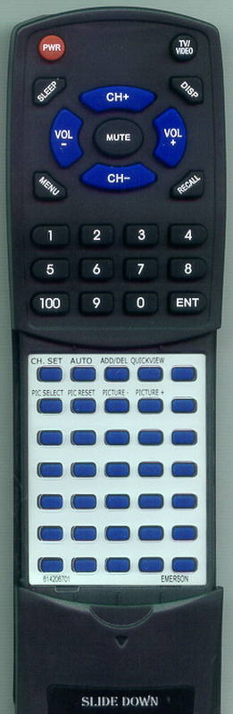 EMERSON 614206701 Replacement Remote Control