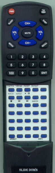 SANYO 6450090271 Replacement Remote