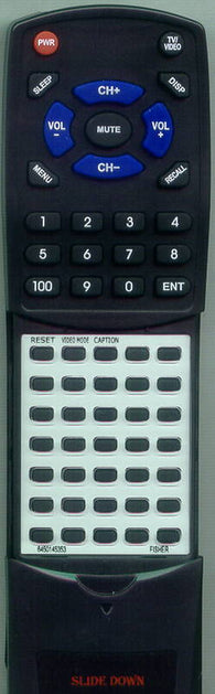 FISHER PC6527 Replacement Remote