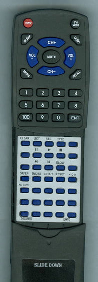 SANYO VHRH619 Replacement Remote