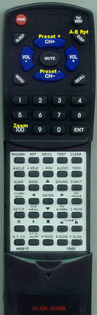 FISHER RT6450581137 Replacement Remote