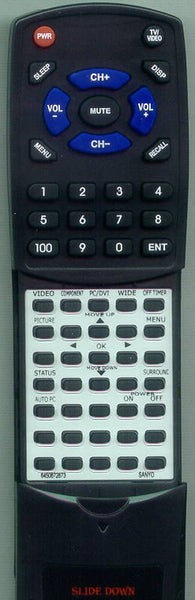 SANYO 645 067 2873 Replacement Remote