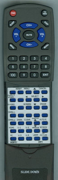 SANYO 645 068 7631 Replacement Remote