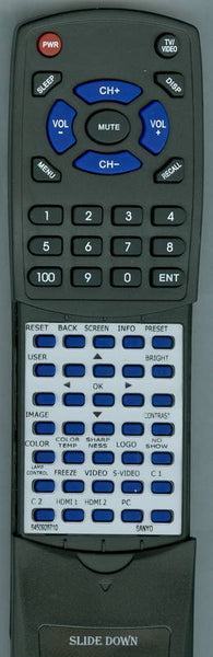 SANYO 6450928710 Replacement Remote